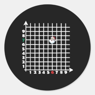 Coordinate Six Seven Trendy 6 7endy Retro Groovy 6 Classic Round Sticker