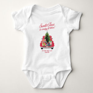 Coordinated Family Santa Claus is Coming to Town Baby Bodysuit
