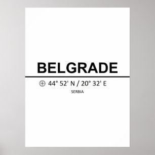 Coordinates Belgrade Poster