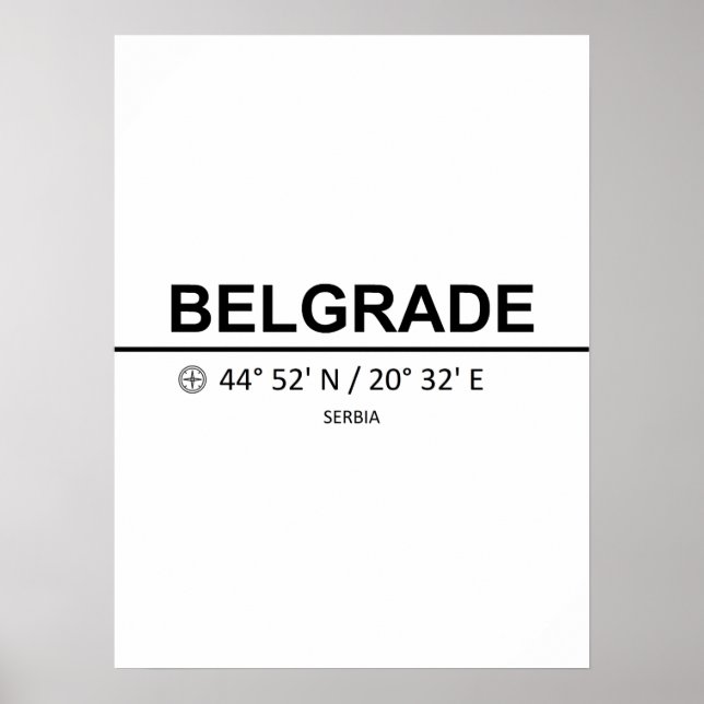 Coordinates Belgrade Poster (Front)