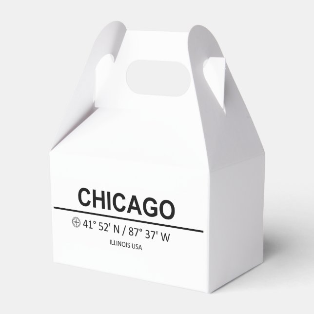Coordinates Chicago Favour Box (Front Side)