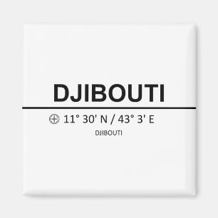 Coordinates Djibouti Magnet