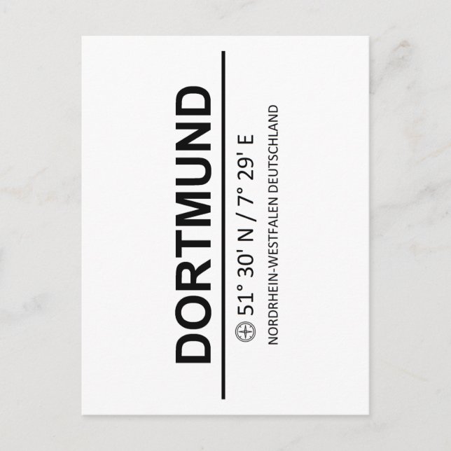 Coordinates Dortmund Postcard (Front)