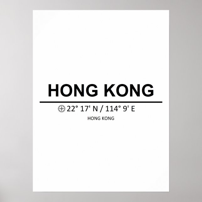 Coordinates Hong Kong Poster (Front)