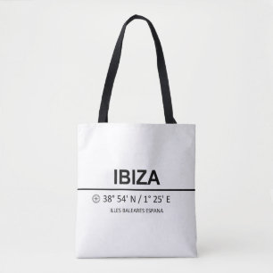 Coordinates Ibiza Tote Bag