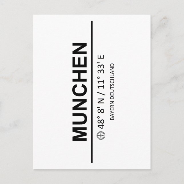 Coordinates Munchen Postcard (Front)