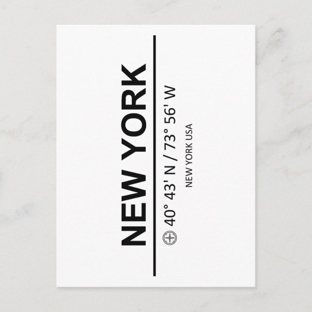 Coordinates New York Postcard (Front)