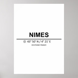 Coordinates Nimes Poster