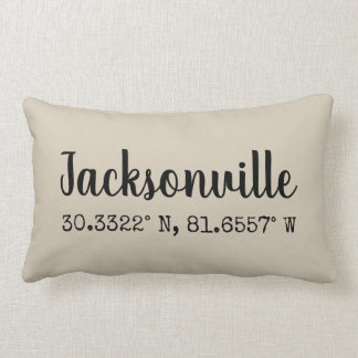 Coordinates Pillow Jacksonville Florida