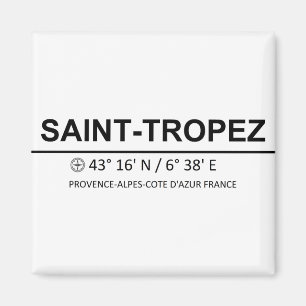 Coordinates Saint Tropez Magnet