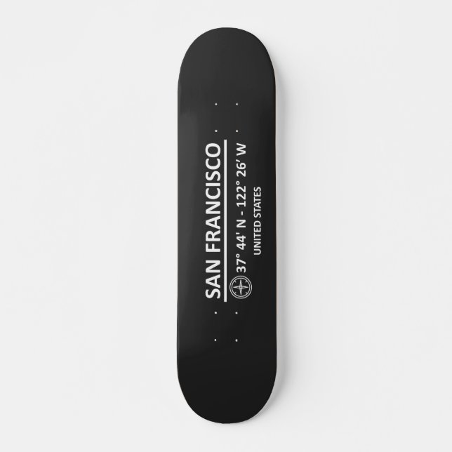 Coordinates San Francisco Skateboard (Front)