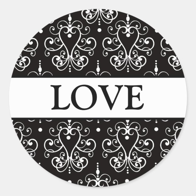 Coordinating Heart Chandelier Envelope Seals (Front)