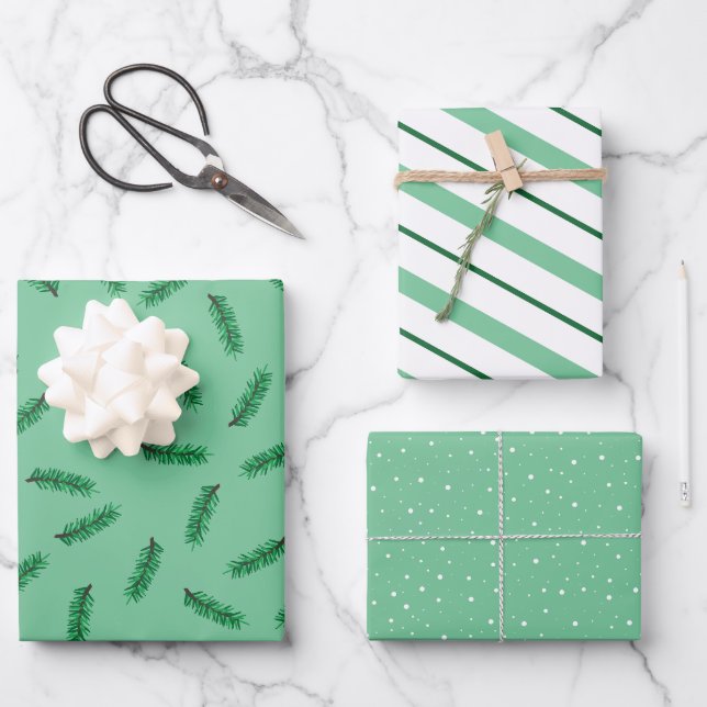 Coordinating Set Christmas Wrapping Paper  (Front)