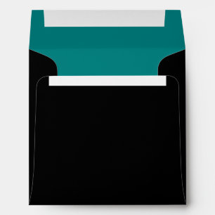 Coordinating Teal and Black Colour Palette Envelopes