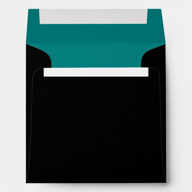 Coordinating Teal and Black Colour Palette Envelopes (Back (Bottom))