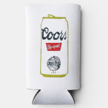 Coors Banquet Block Print Design Can Cooler Koozie