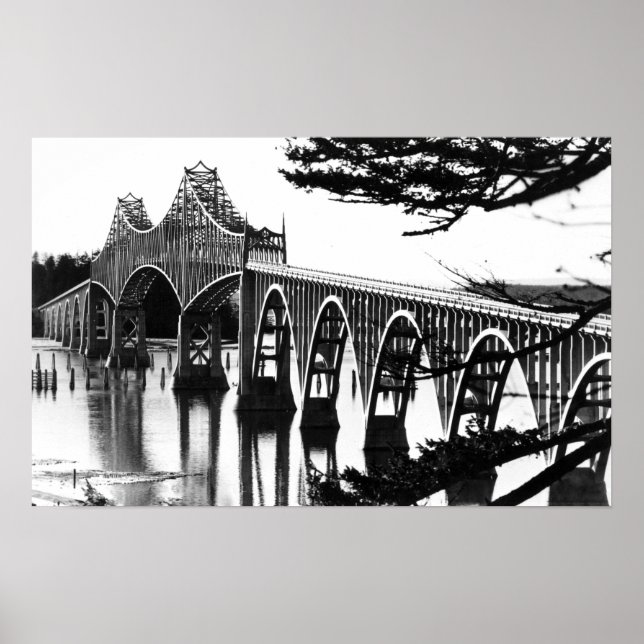Coos Bay Bridge PhotographNorth Bend, OR Poster (Front)