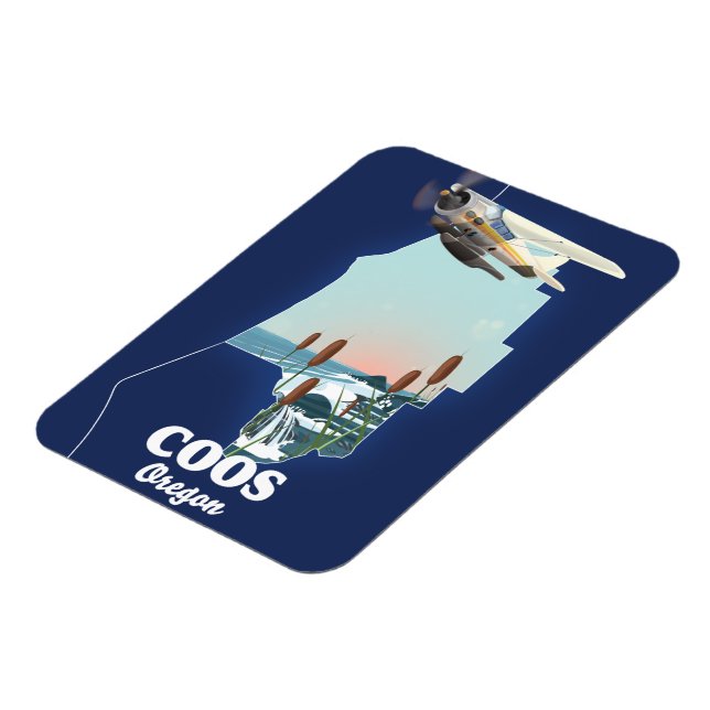  Coos Oregon Travel map Magnet (Left Side)
