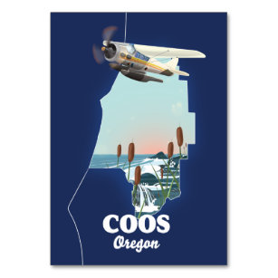  Coos Oregon Travel map Table Number