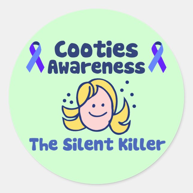 Cooties Awareness Classic Round Sticker (Front)
