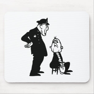 Cop and burglar mouse pad