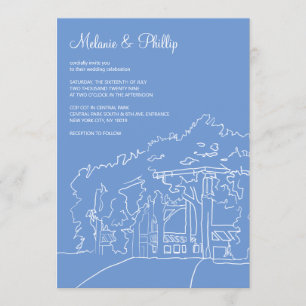 Cop Cot Central Park Wedding Invitation