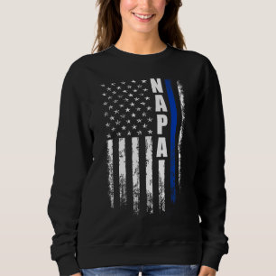 Cop Police Napa American Flag Father's Day For Men Sweatshirt