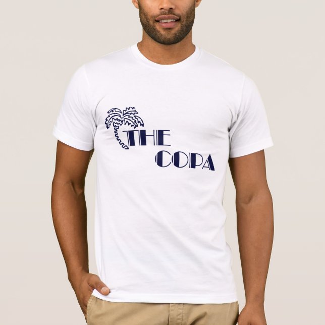 Copa Navy On White T-Shirt (Front)