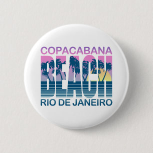 Copacabana Beach 6 Cm Round Badge