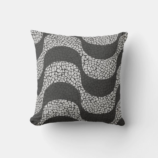 Copacabana Beach Boardwalk Cushion (Front)