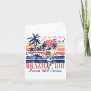 Copacabana Beach Greetings Brazil Rio Summer Vibes Card
