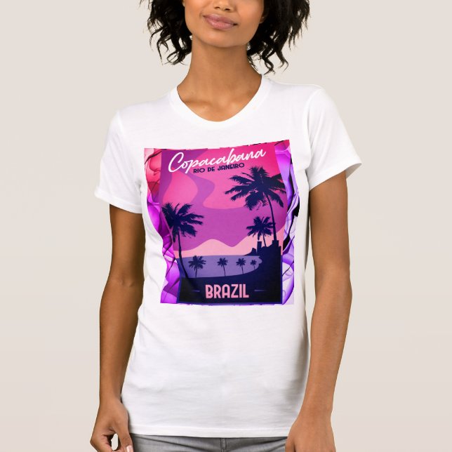 Copacabana Rio De Janeiro Brazil Beach T-Shirt (Front)