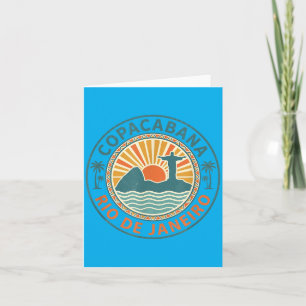 Copacabana Rio de Janeiro Brazil Retro Beach Card