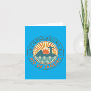 Copacabana Rio de Janeiro Brazil Retro Beach Card