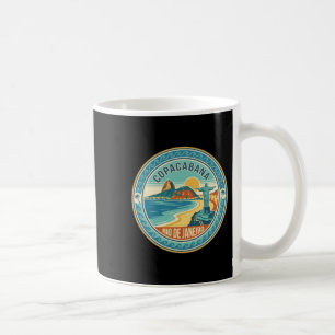 Copacabana Rio de Janeiro Brazil Retro Beach Coffee Mug