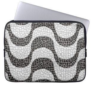 Copacabana Sidewalk Brazilian pattern Laptop Sleeve