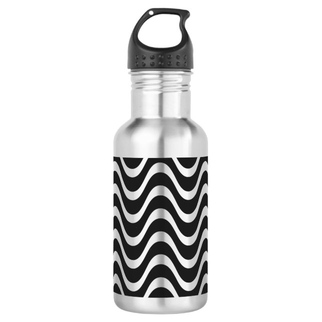 Copacabana Waves Abstract Art 710 Ml Water Bottle (Front)