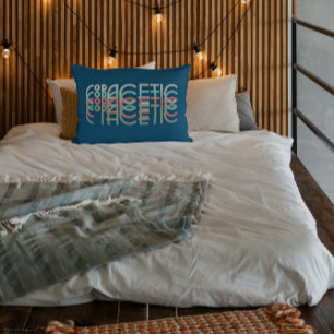 Copacetic Retro 1920s Typography, Colours Decorative Cushion