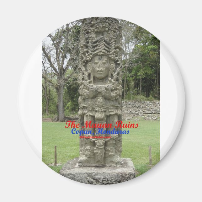 Copan Ruins Buttons and key chains Magnet (Front)