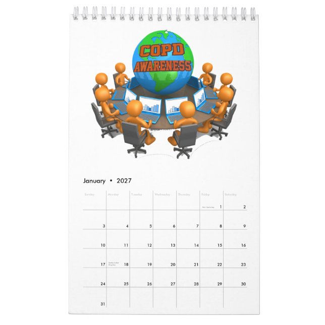 COPD AWARENESS 2021 CALENDAR (Jan 2027)