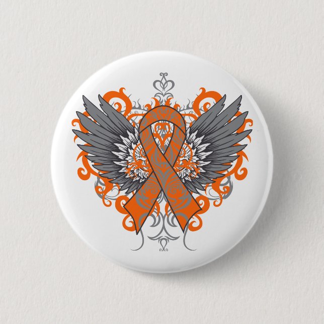 COPD Awareness Cool Wings 6 Cm Round Badge (Front)