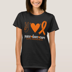 COPD Awareness Cure Lung Disease Orange Ribbon T-Shirt