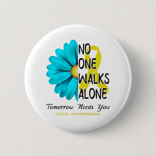 COPD Awareness Month Ribbon Gifts 6 Cm Round Badge