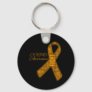 COPD Awareness Suprt Orange Ribbon Key Ring