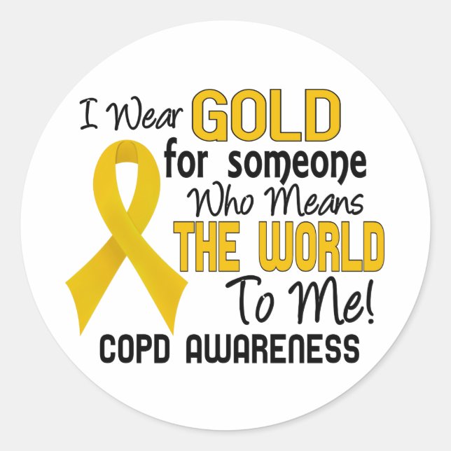 COPD Means World To Me 2 Classic Round Sticker (Front)