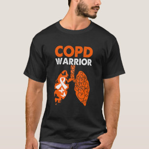 COPD Warrior COPD Awareness Lung Orange Ribbon But T-Shirt