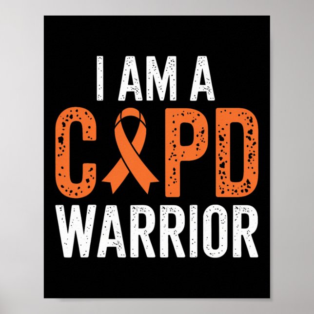 Copd Warrior Pulmonary Lung Disease Emphysema Bron Poster (Front)