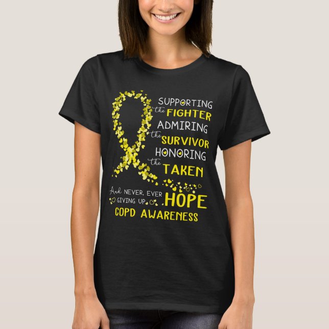COPD Warrior Supporting Fighter T-Shirt (Front)