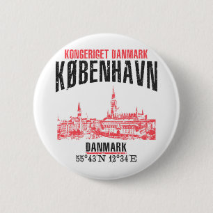Copenhagen 6 Cm Round Badge