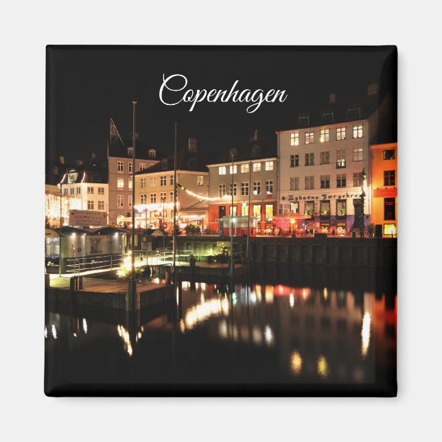 Copenhagen at night magnet (Front)